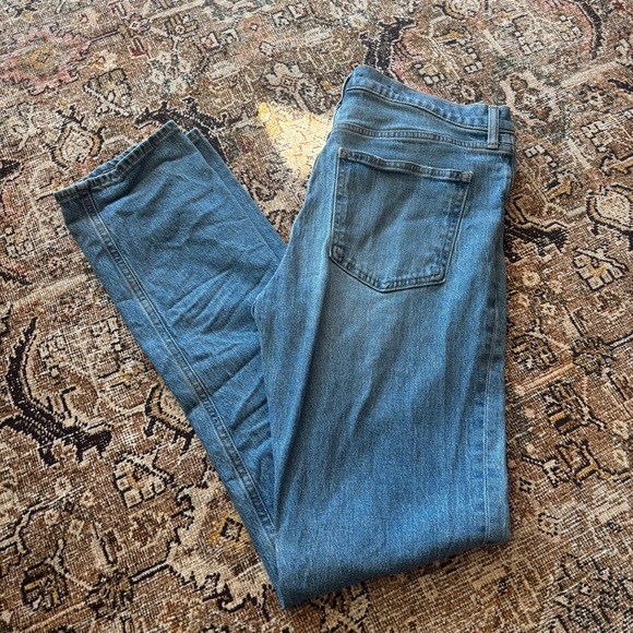 Gap 90’s Straight High Rise Blue Denim Jeans Size 12 Tall - Picture 3 of 6